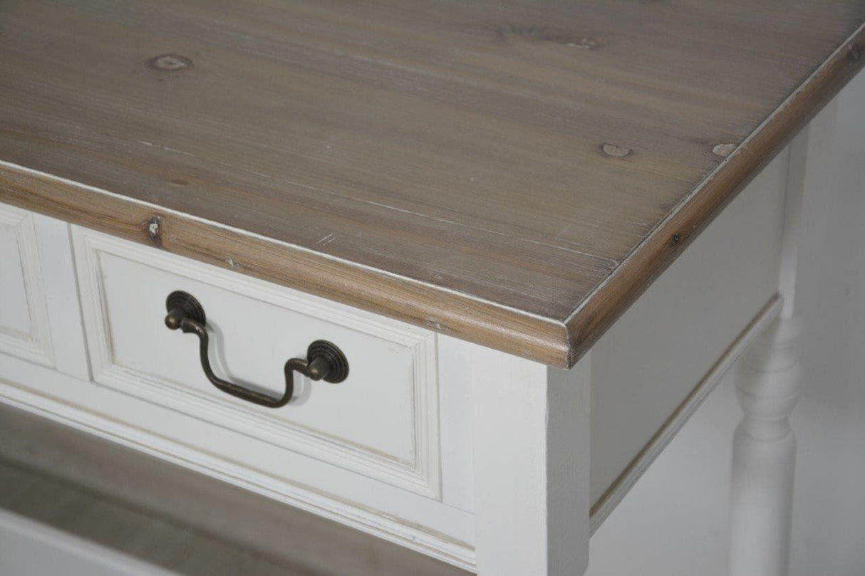 Consola Stil Provensal Alb cu Blat Maro Livin Hill