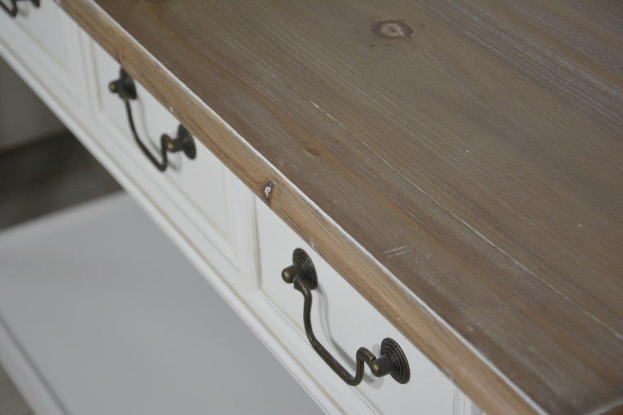 Consola Stil Provensal Alb cu Blat Maro Livin Hill