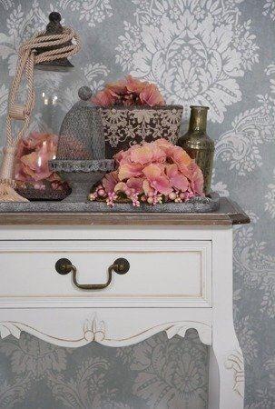 Consola Stil Provensal Alb cu Blat Maro Livin Hill