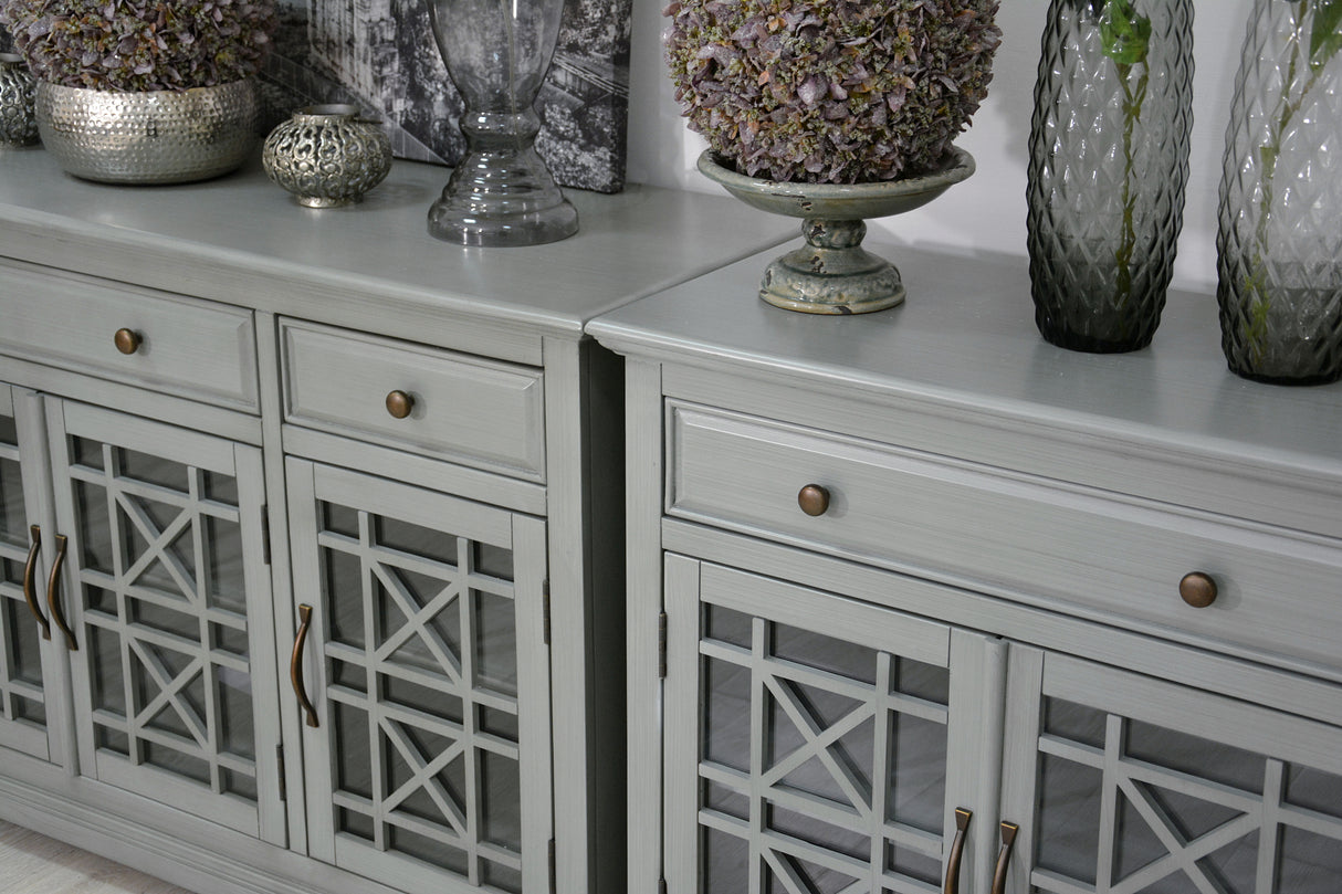 Comoda Lucia Albastru inchis din Lemn de Accacia Livin Hill