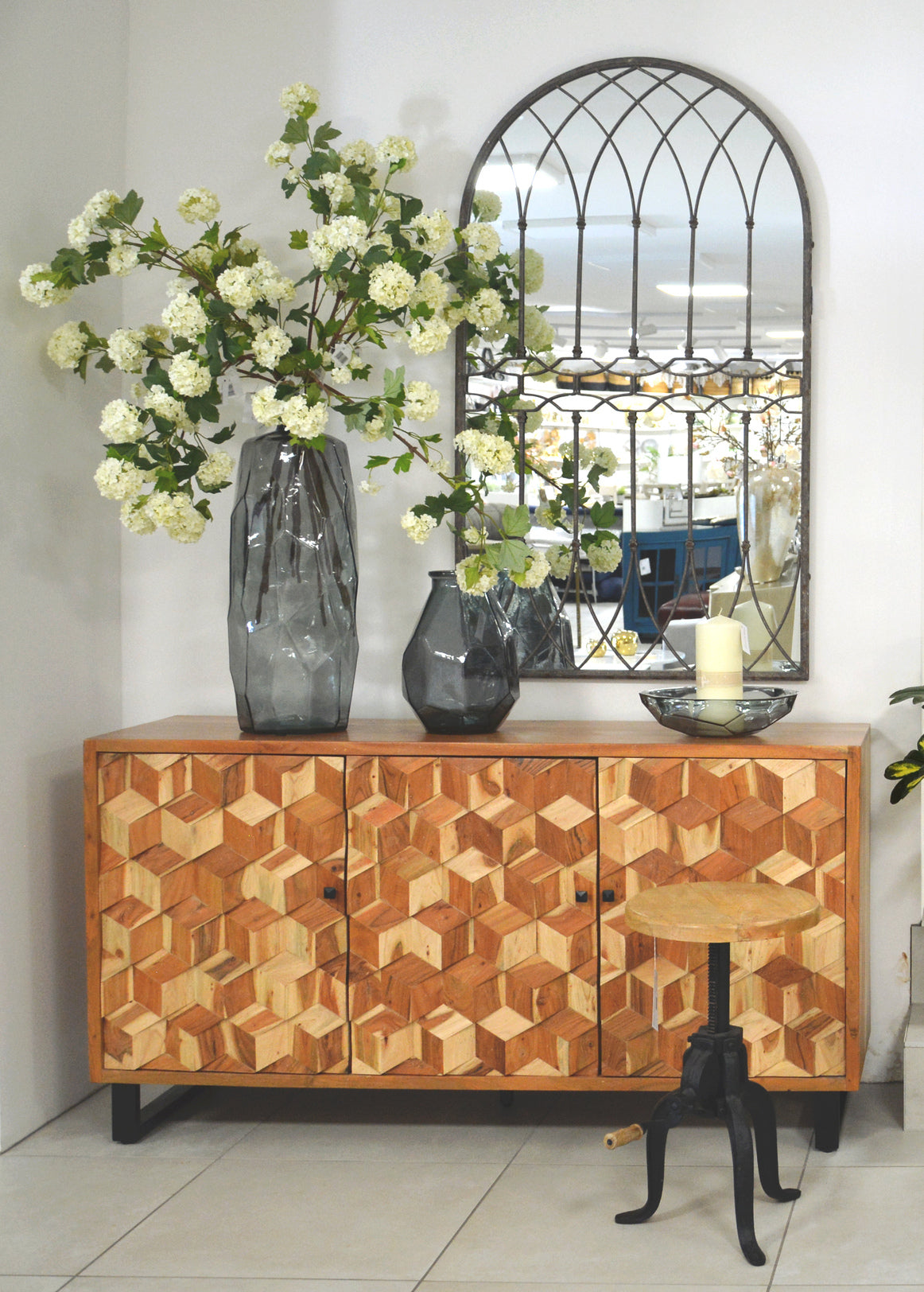 Masa Industriala cu Blat Reglabil din Lemn si Otel Livin Hill