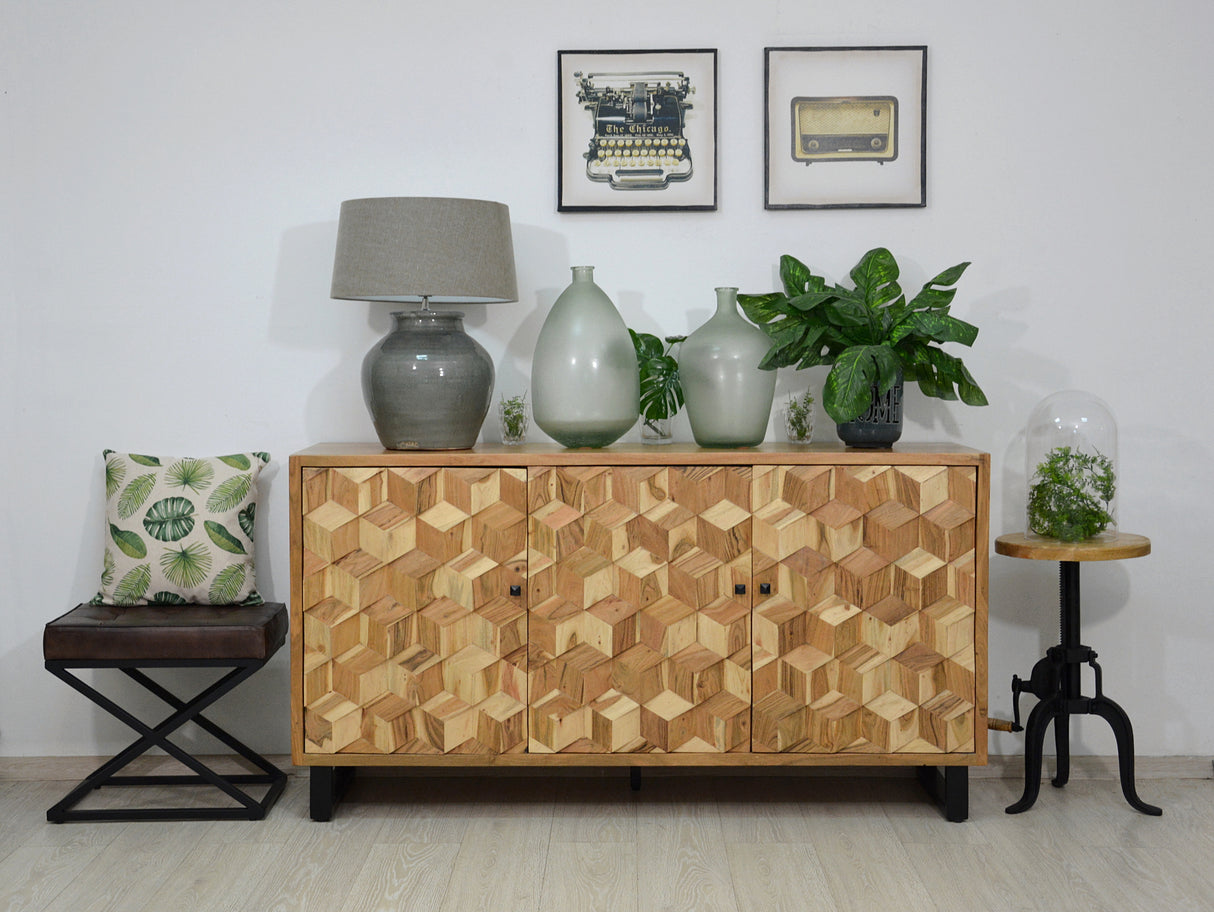 Masa Industriala cu Blat Reglabil din Lemn si Otel Livin Hill