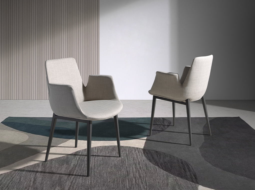 Scaun Tapitat cu Stofa Gri Angel Cerda