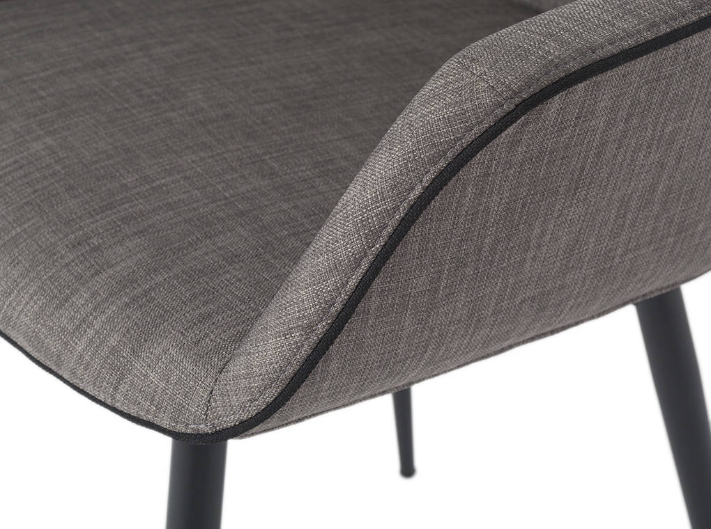 Scaun de Dining cu Brate Gri si Tiv Negru Angel Cerda