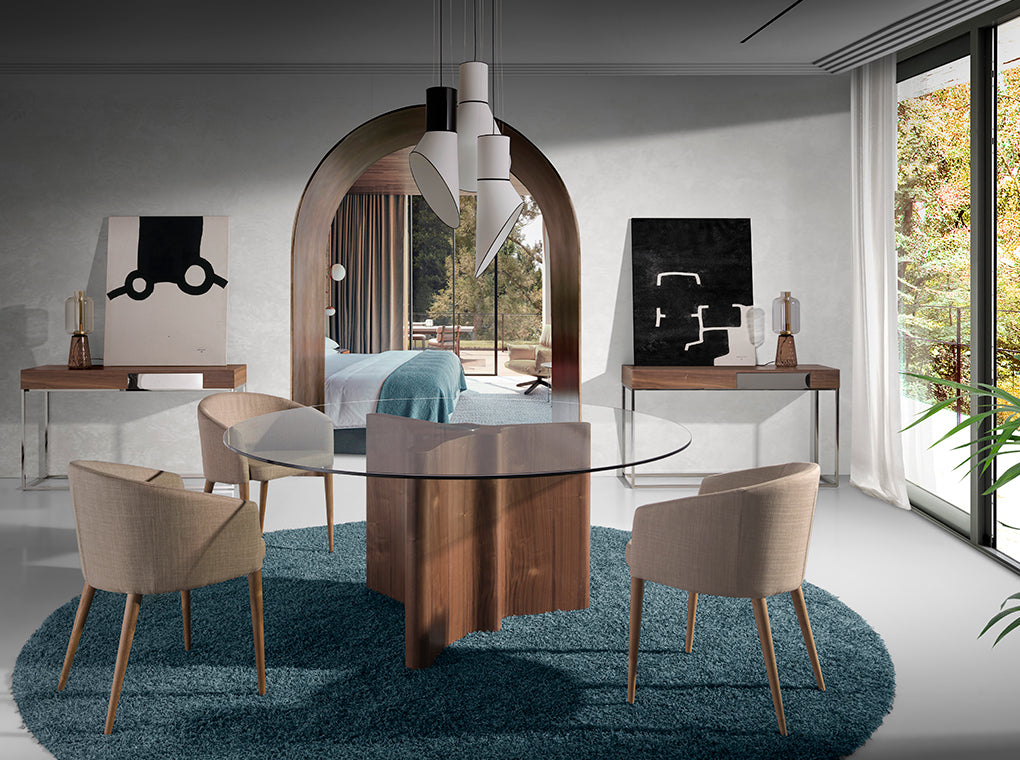 Scaun Tapitat cu Material Maro Angel Cerda