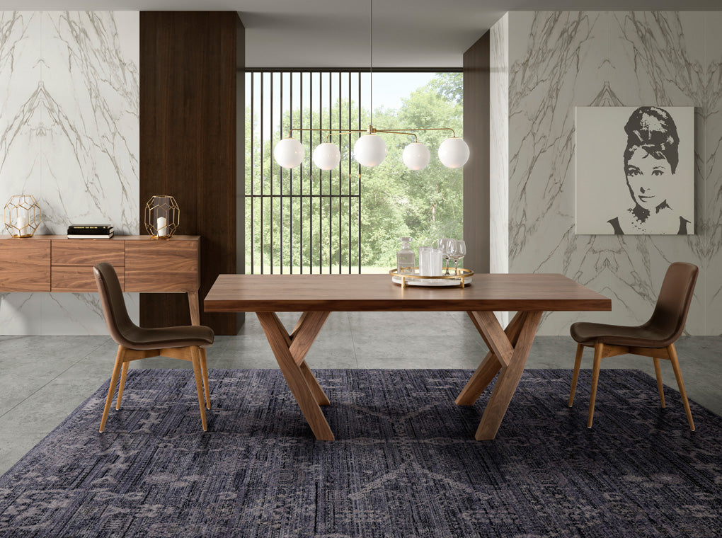 Scaun de Masa Tapitat cu Piele Ecologica Maro Angel Cerda