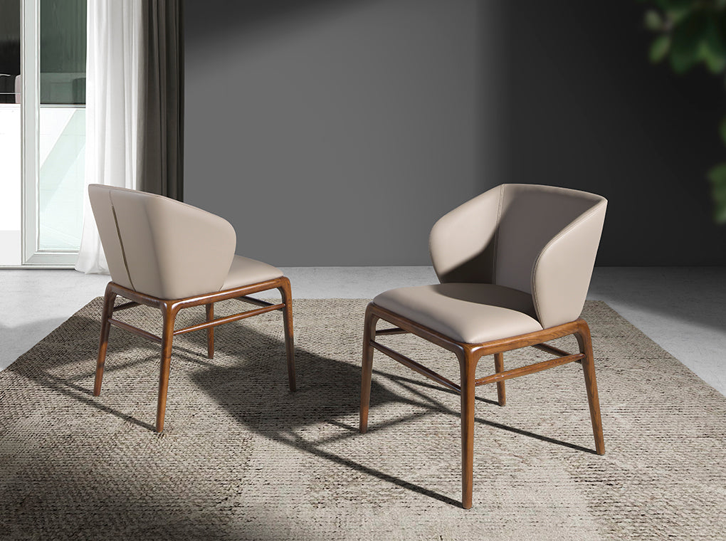 Scaun de Masa Tapitat din Piele Naturala Angel Cerda