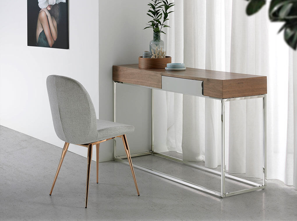 Scaun Masa de Dining cu Picioare Aurii Angel Cerda