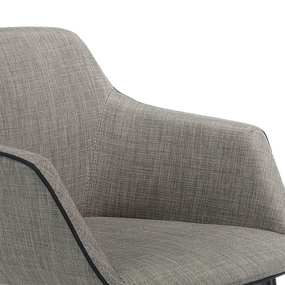 Scaun Bar din Material Gri cu Structura Neagra Angel Cerda