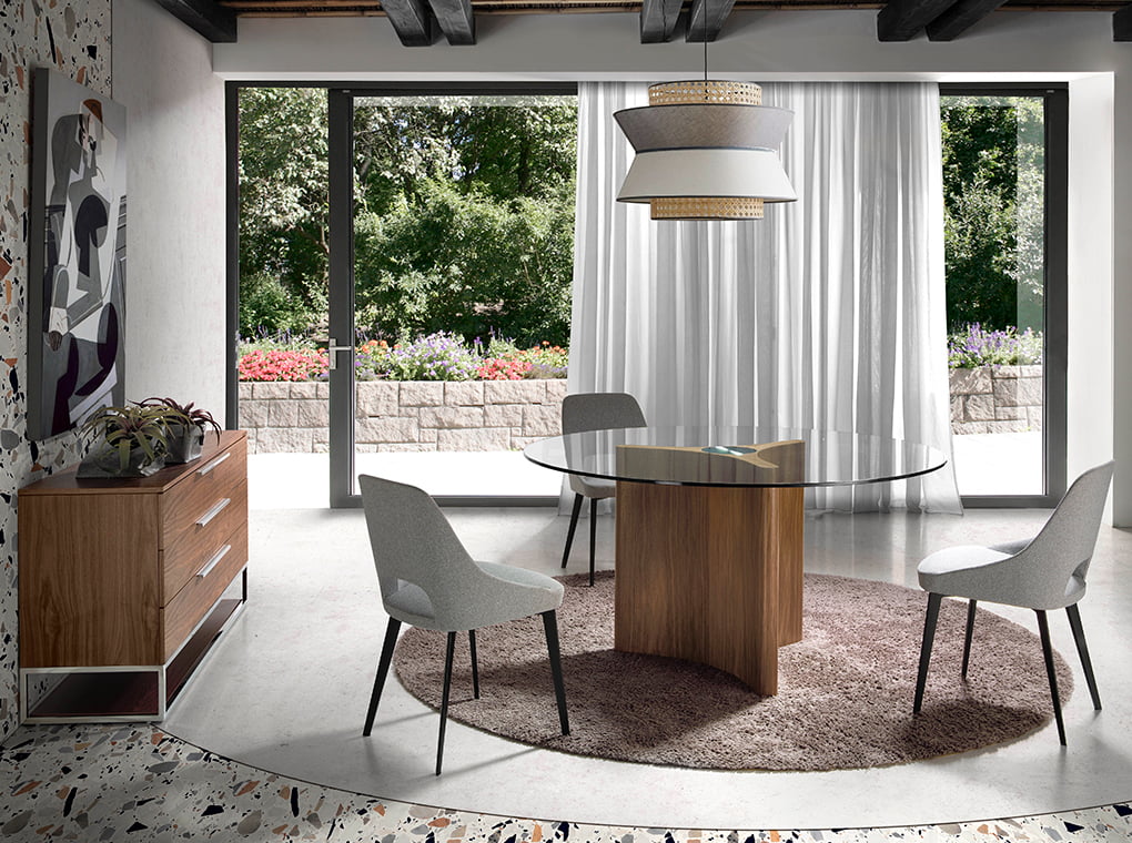 Scaun de Dining Tapitat cu Stofa Angel Cerda