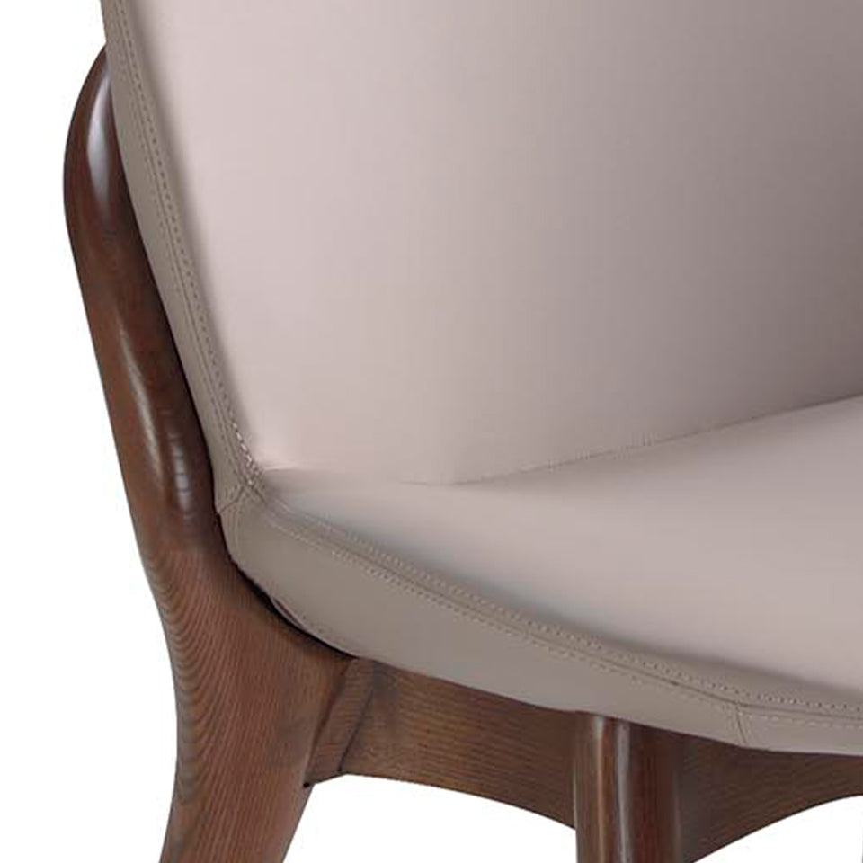 Scaun de Dining Tapitat cu Eco-Piele si Cadru din Lemn de Nuc Angel Cerda