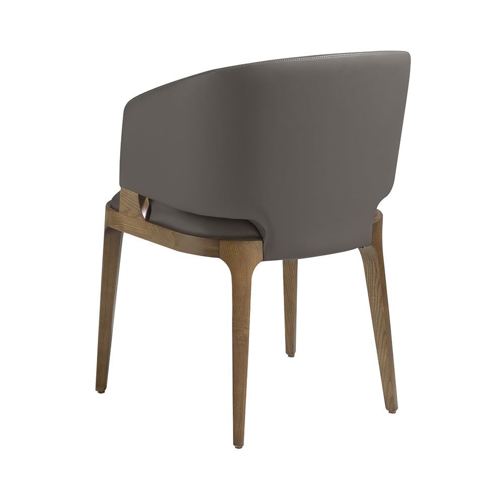 Scaun Tapitat in Eco-Piele si Cadru din Lemn de Nuc Angel Cerda