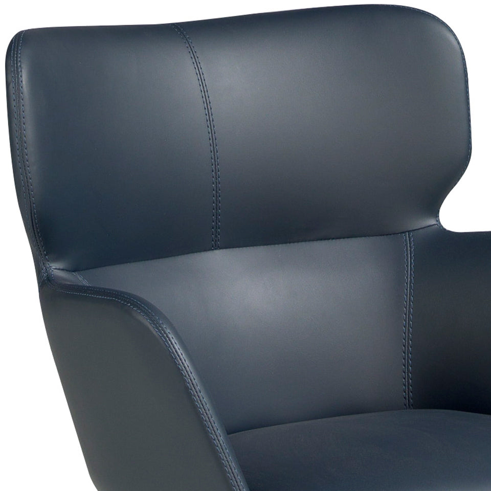 Scaun de Birou Rotativ din Piele Ecologica Albastra Angel Cerda