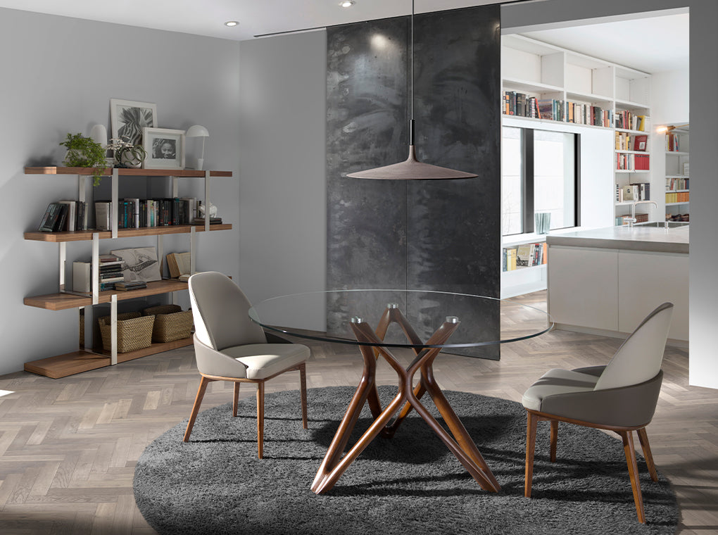 Scaun de Dining Tapitat cu Piele Ecologica Angel Cerda