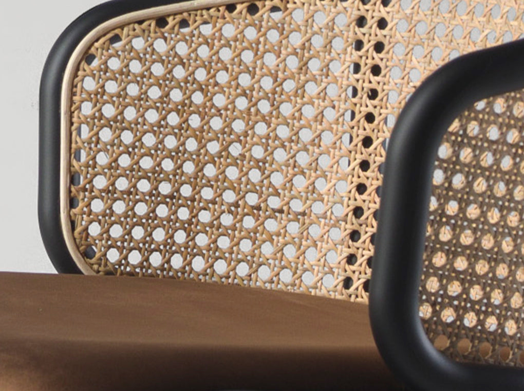 Scaun Bar din Catifea Maro si Rachita cu Picioare din Otel Angel Cerda