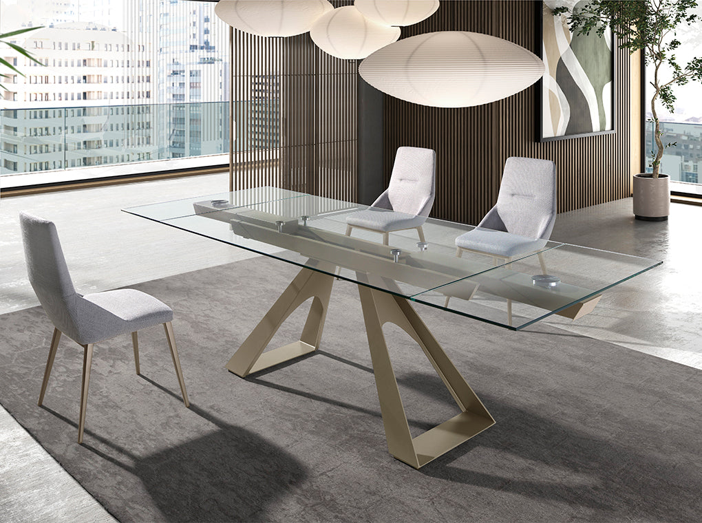 Scaun Tapitat in Material Gri Deschis Angel Cerda