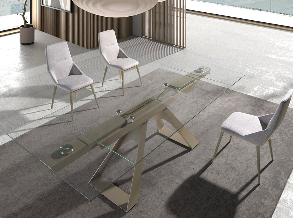 Scaun Tapitat in Material Gri Deschis Angel Cerda