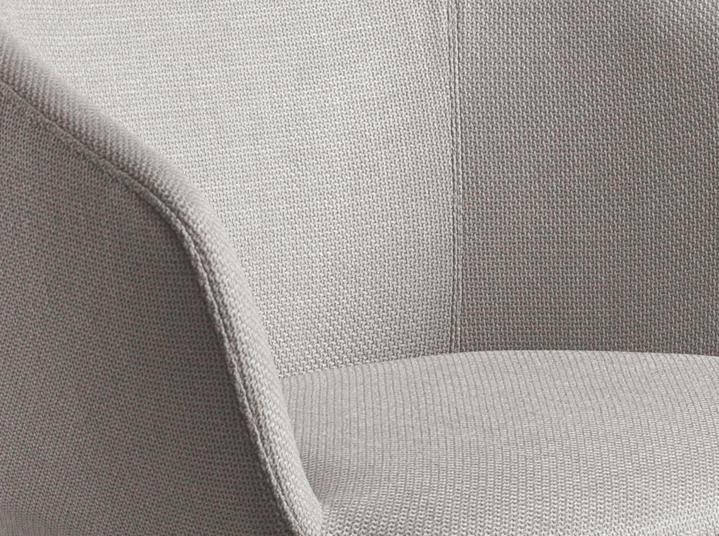 Scaun Pivotant din Stofa Gri Deschisa Angel Cerda