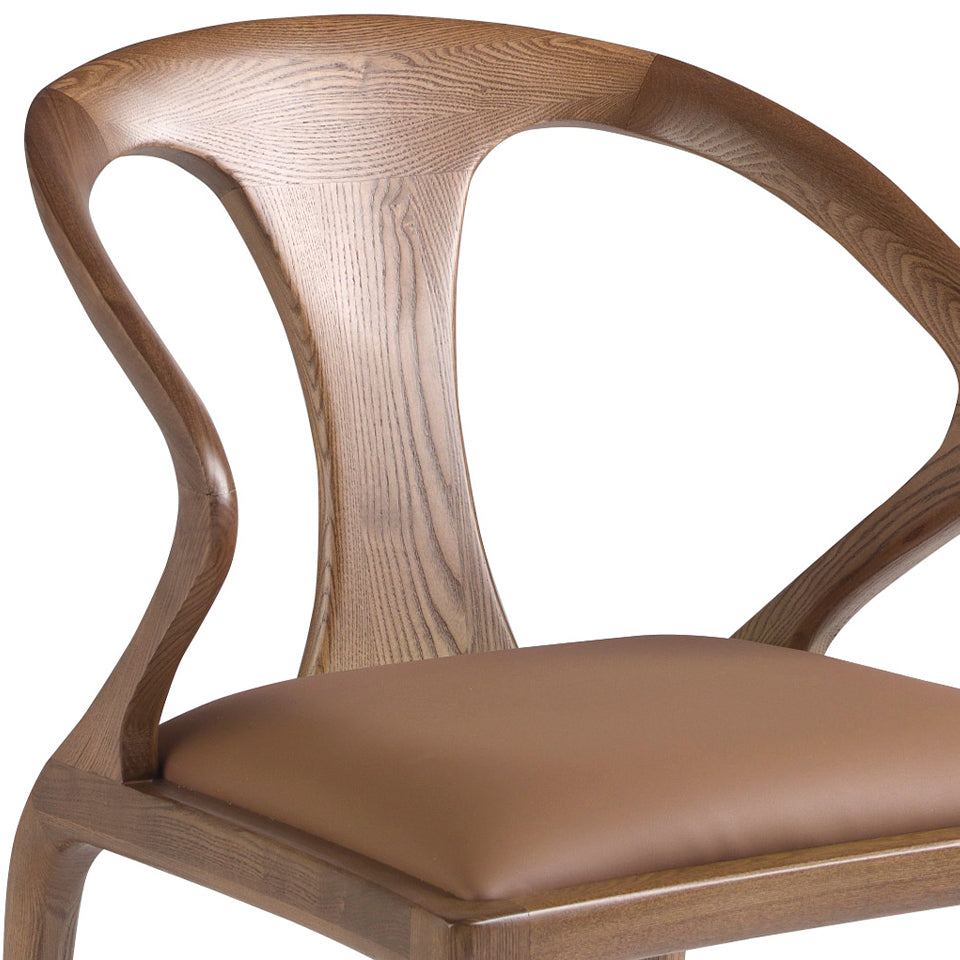 Scaun din Piele Ecologica si Lemn Nuc Angel Cerda