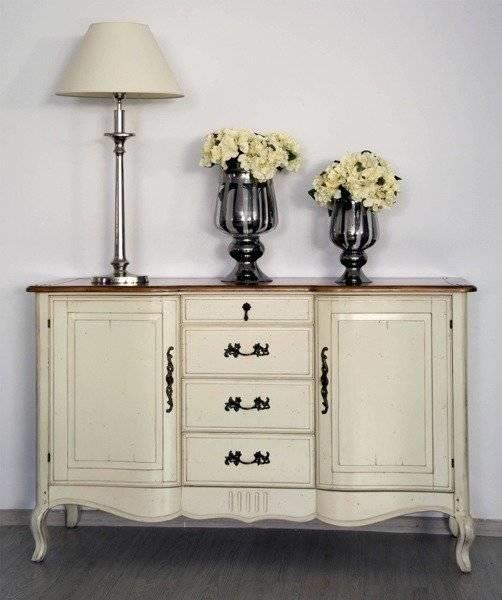 Dulap Provence cu Picioare Sculptate si Manere Bronz Livin Hill