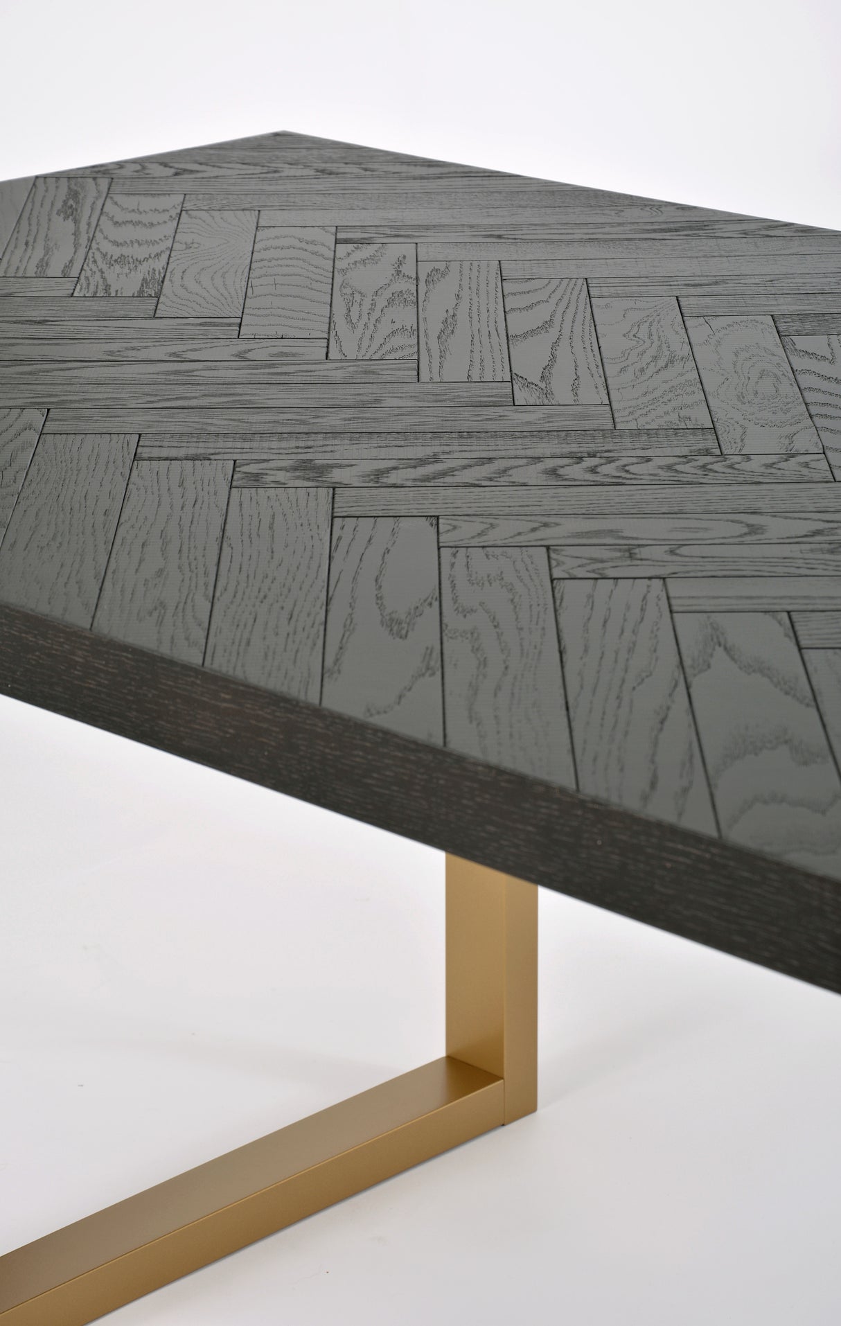 Masa Dining Negru Patinat din Stejar Masiv Livin Hill