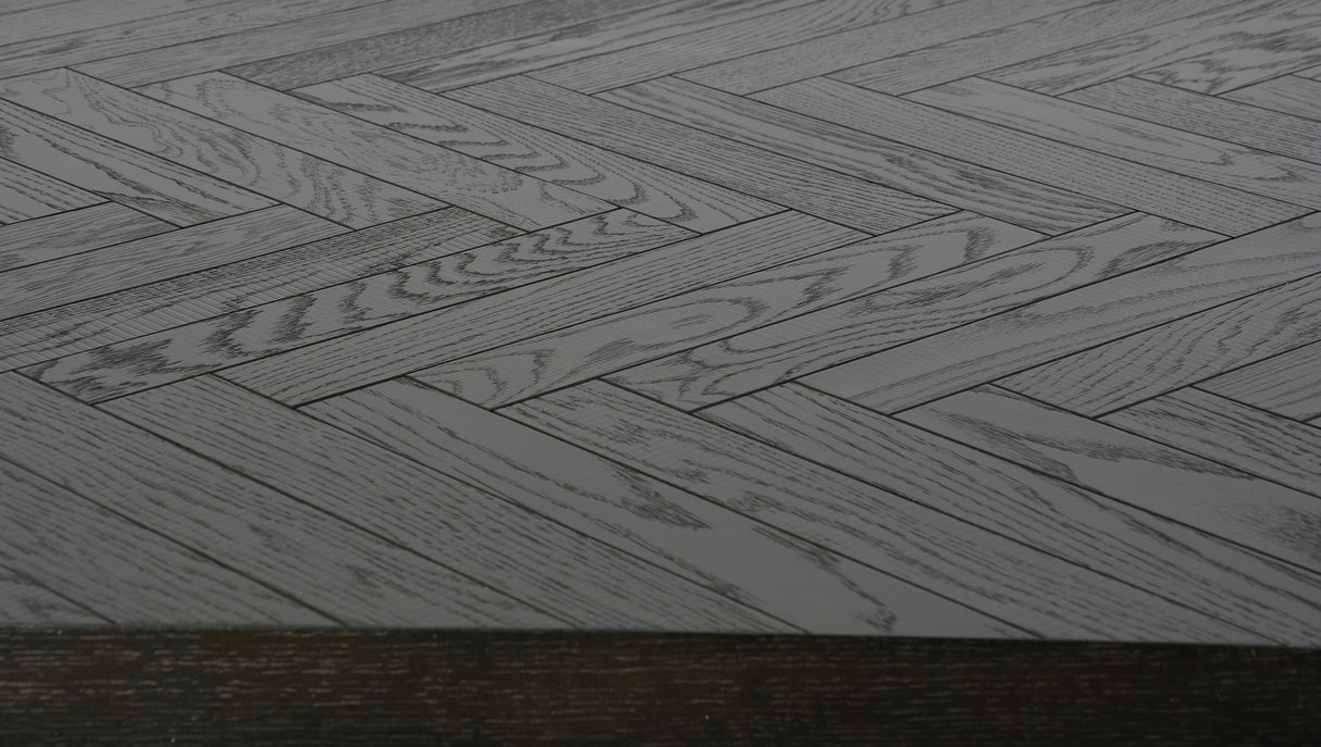 Masa Dining Negru Patinat din Stejar Masiv Livin Hill