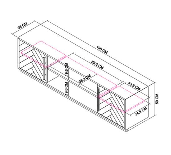 Comoda TV din Lemn de Fag cu Design Retro si Glamour Livin Hill