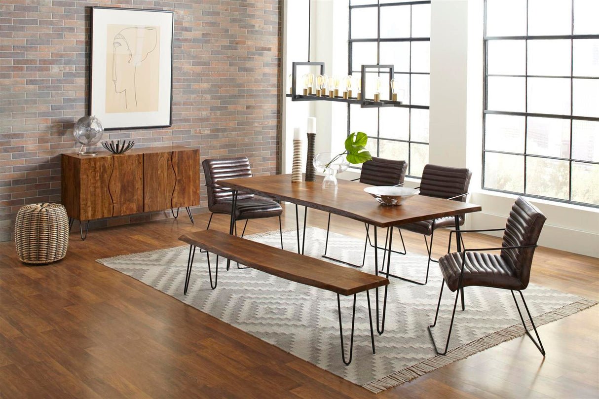 Masa de Dining industriala din Acacia cu Picioare Hairpin Livin Hill