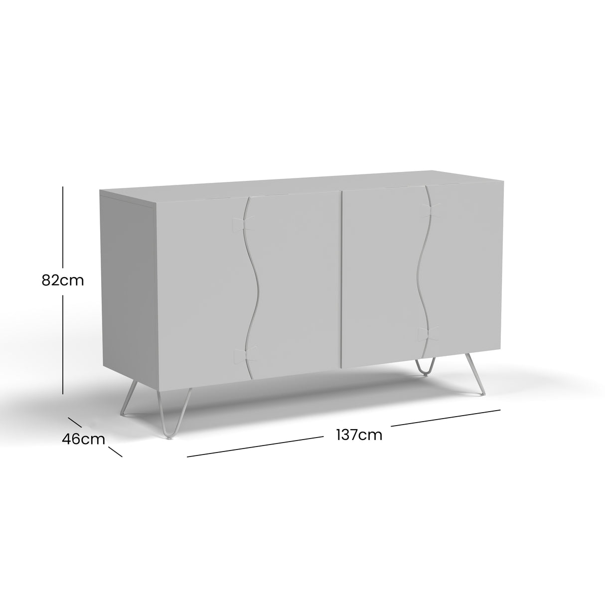 Comoda din Lemn de Acacia cu Picioare Hairpin Livin Hill