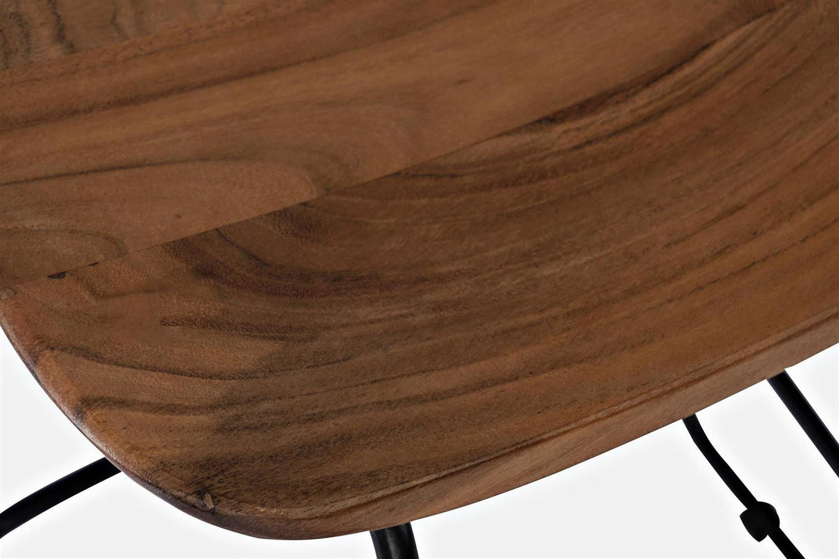 Scaun de Bar Industrial din Lemn de Acacia si Otel Livin Hill