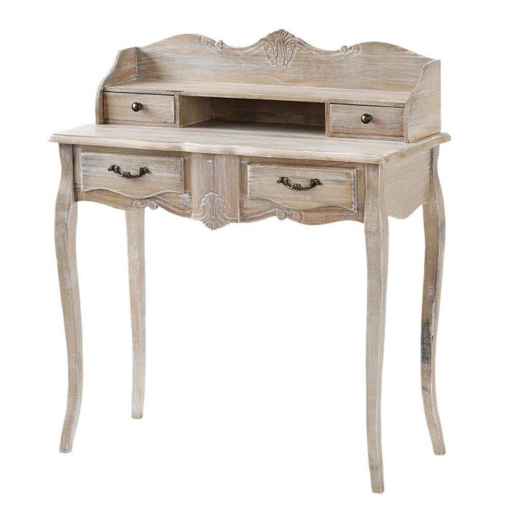 Masa de Machiaj din Lemn de Paulownia cu Picioare Sculptate Livin Hill