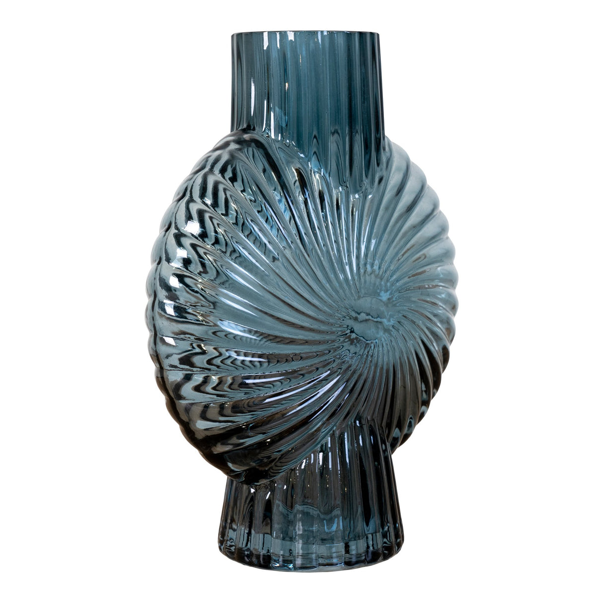 Vaza sticla albastra 15,5x7,5x20,5 cm House Nordic