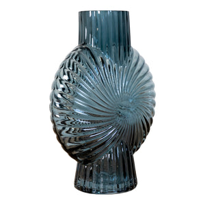Vaza sticla albastra 15,5x7,5x20,5 cm House Nordic