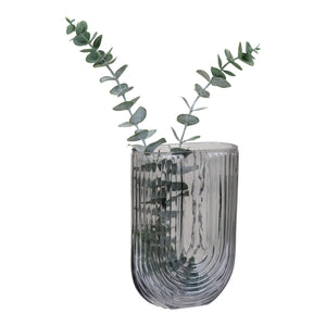 Vaze sticla fumurii forma U 13x6x19 cm House Nordic