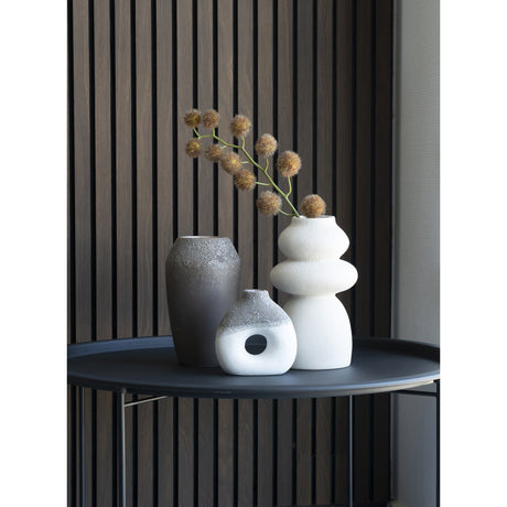 Vas ceramic bej rotund 14,5x26,5 cm House Nordic