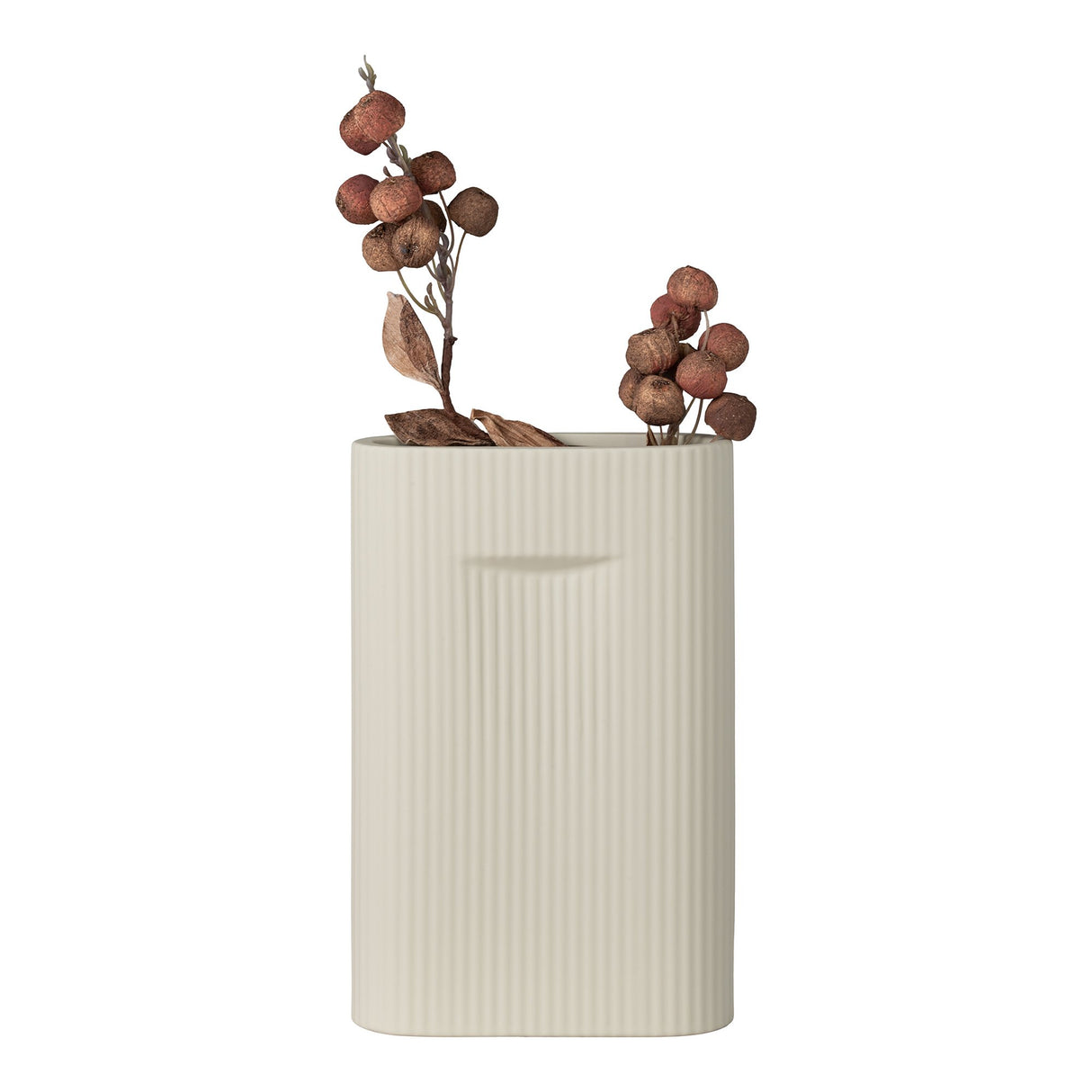 Vas ceramic gri 16,5x6,5x26 cm House Nordic