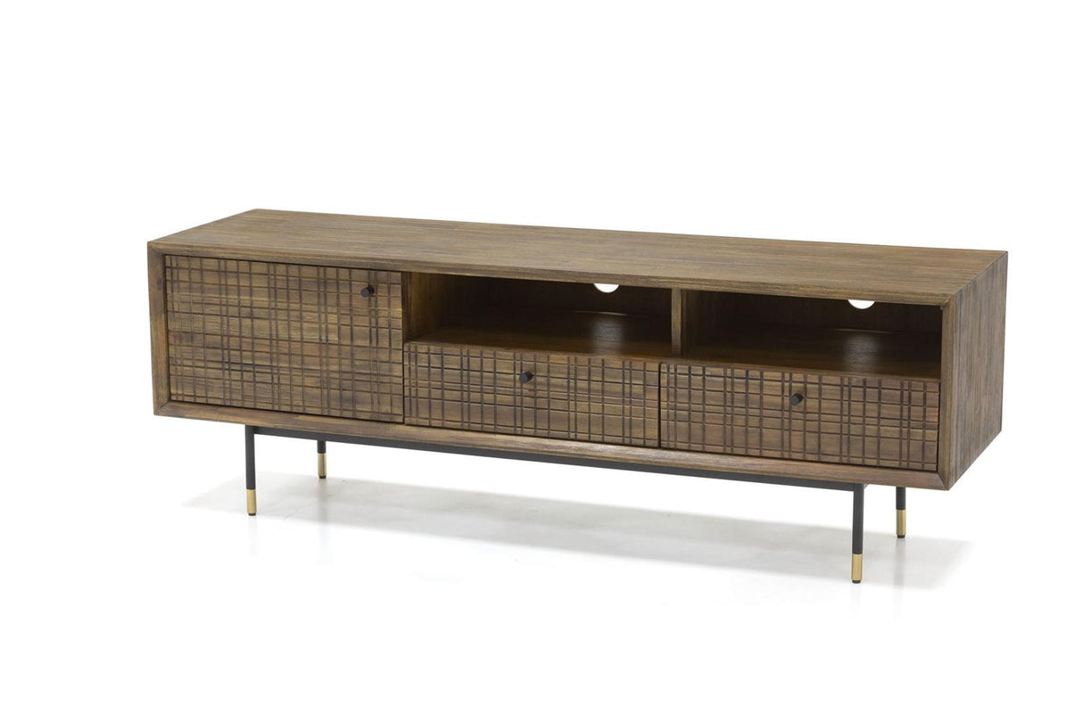 Comoda Retro din Lemn de Acacia Exotica cu Picioare Metalice Livin Hill