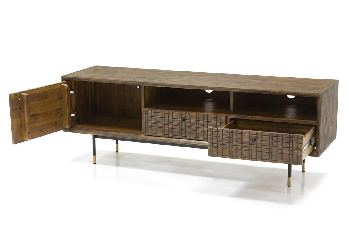 Comoda Retro din Lemn de Acacia Exotica cu Picioare Metalice Livin Hill