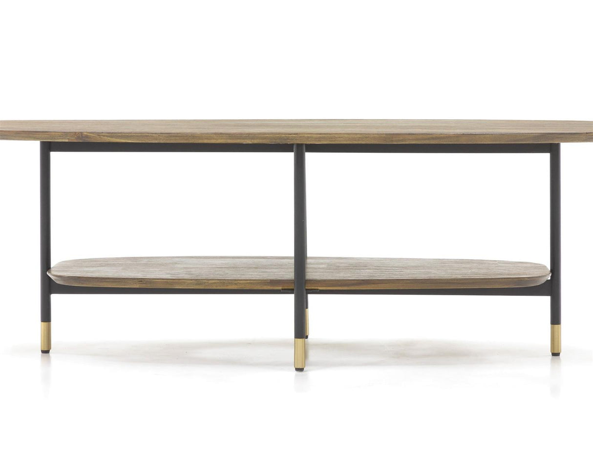 Masa de Cafea din Stejar cu Suport Metalic Elegant Livin Hill