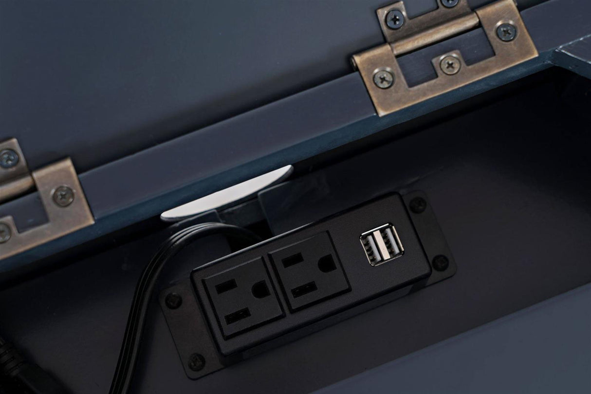 Noptiera din Lemn de Acacia cu Geamuri Ornamentale Livin Hill