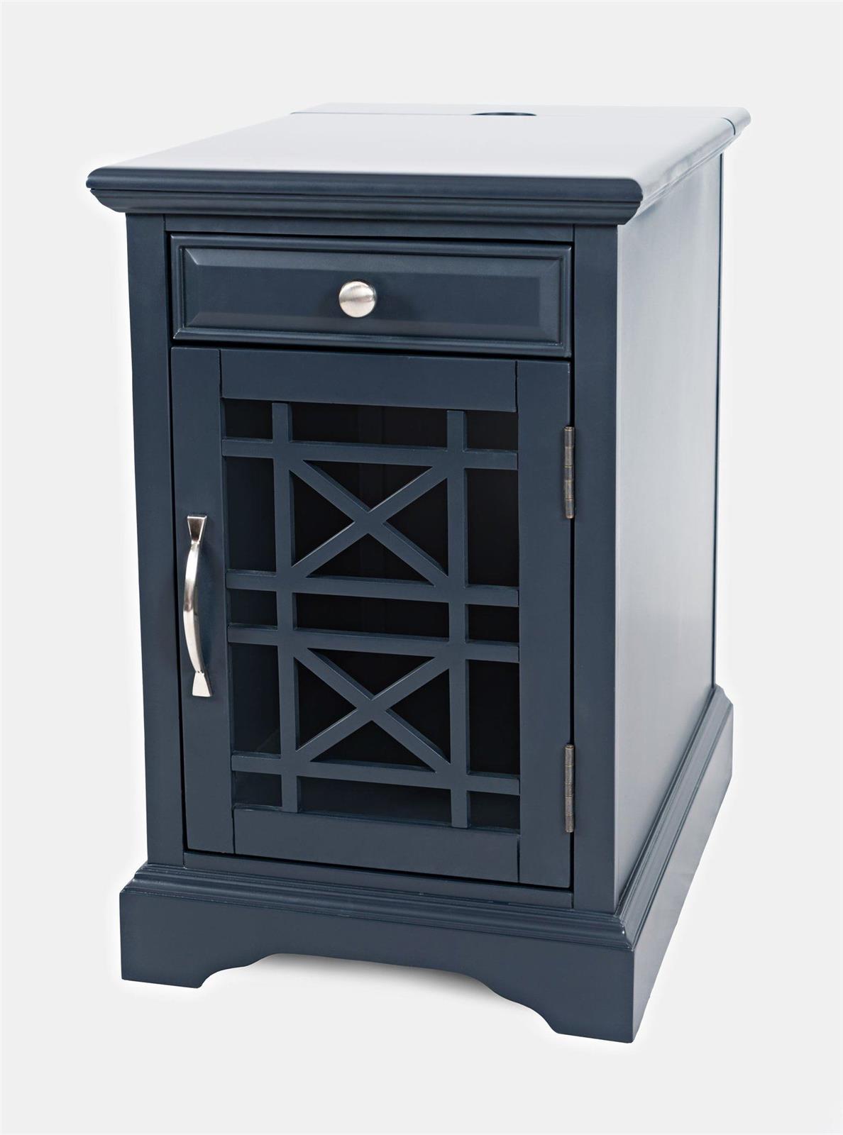 Noptiera din Lemn de Acacia cu Geamuri Ornamentale Livin Hill