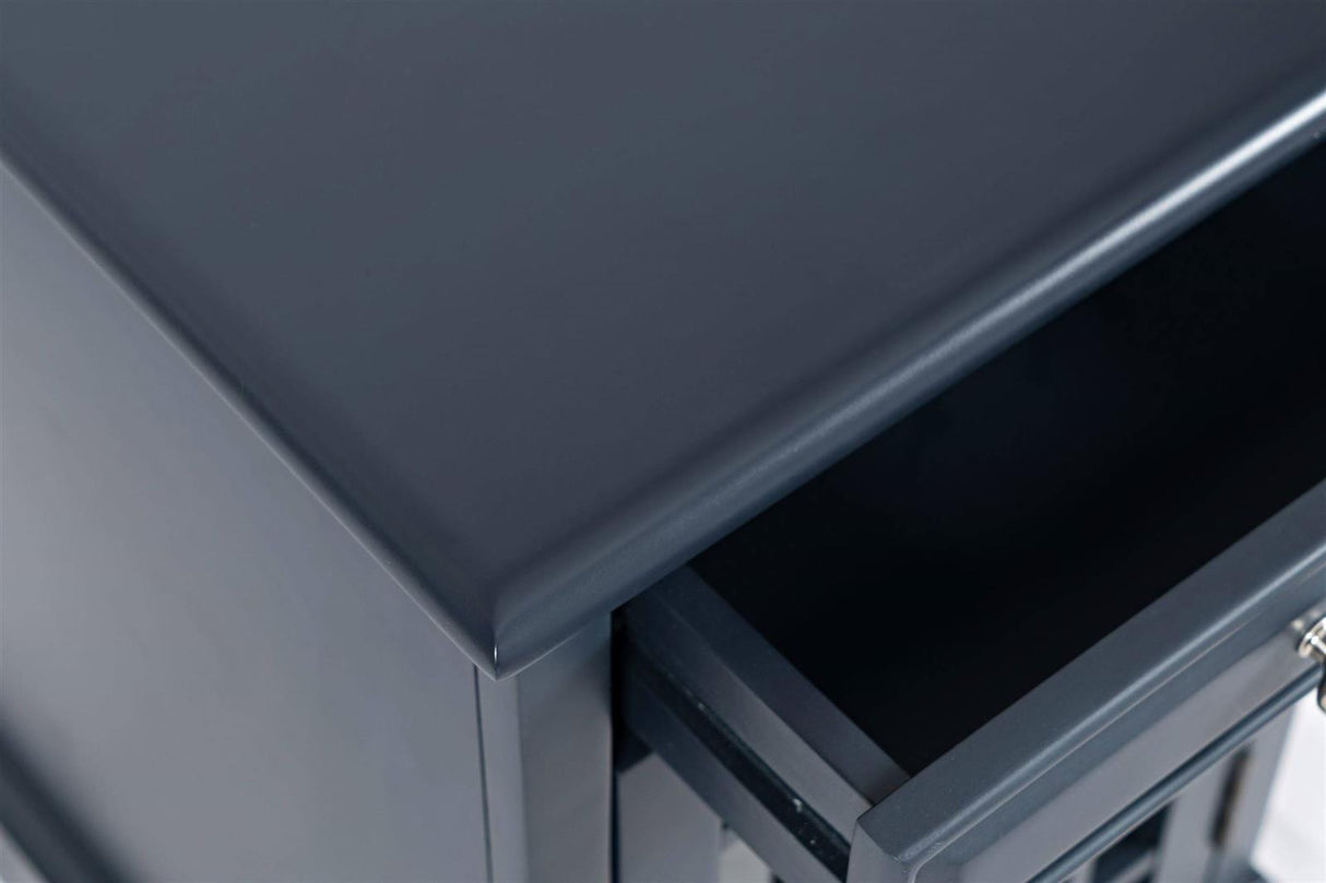 Noptiera din Lemn de Acacia cu Geamuri Ornamentale Livin Hill