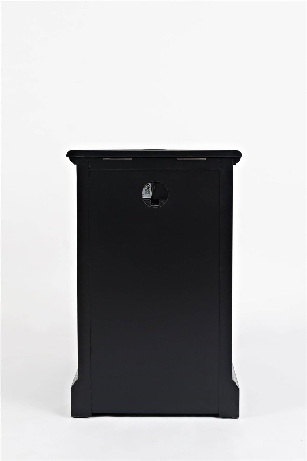 Noptiera din Lemn de Acacia cu Usi Ornamentale Livin Hill