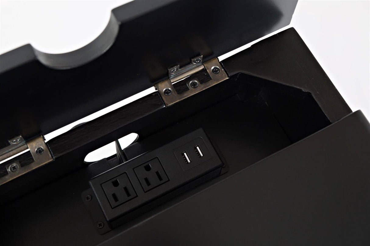 Noptiera din Lemn de Acacia cu Usi Ornamentale Livin Hill