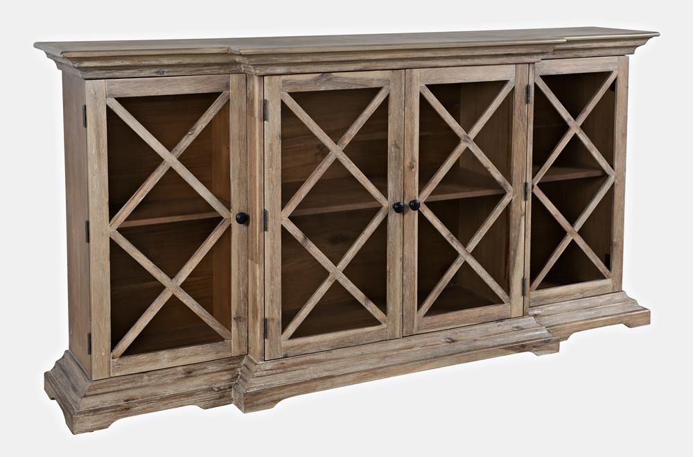 Comoda Hampton din Lemn de Acacia cu Fronturi din Sticla Livin Hill