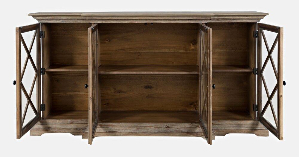 Comoda Hampton din Lemn de Acacia cu Fronturi din Sticla Livin Hill