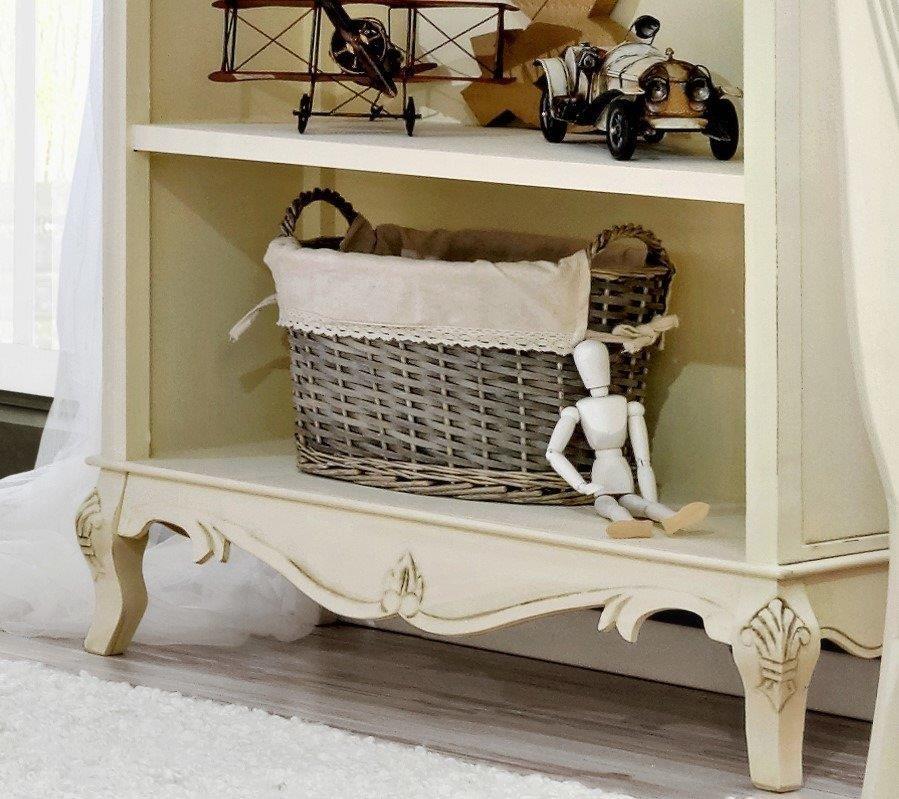 Biblioteca Provensala Crem cu Coroana Maro Patinata Livin Hill