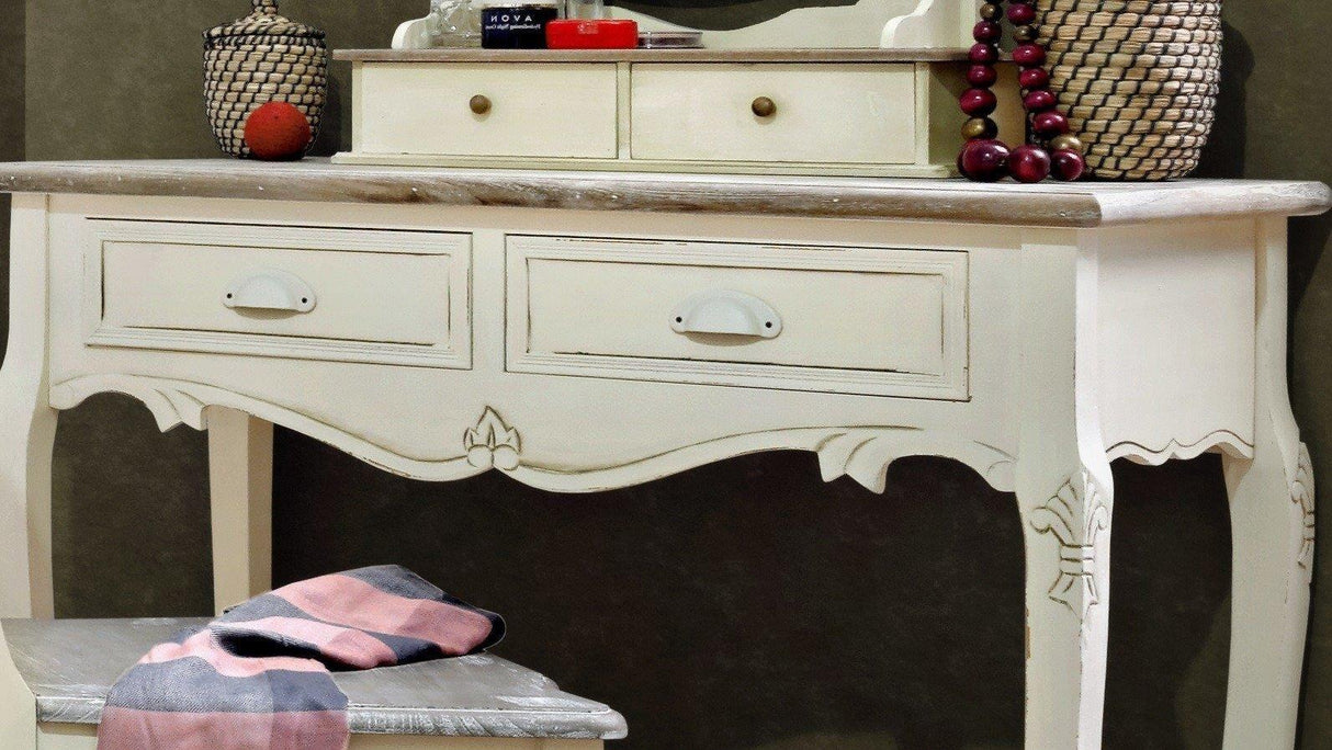 Consola Stil Provence Crem cu Blat Maro Livin Hill