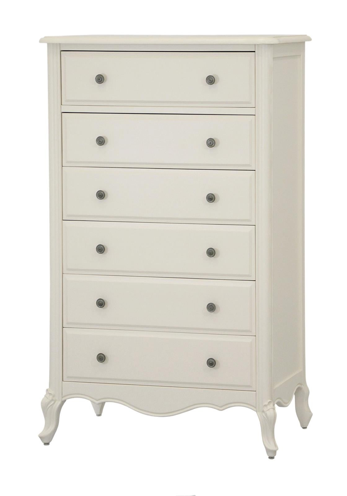 Comoda cu Picioare Sculptate Stil Provensal Alb Antichizat Livin Hill