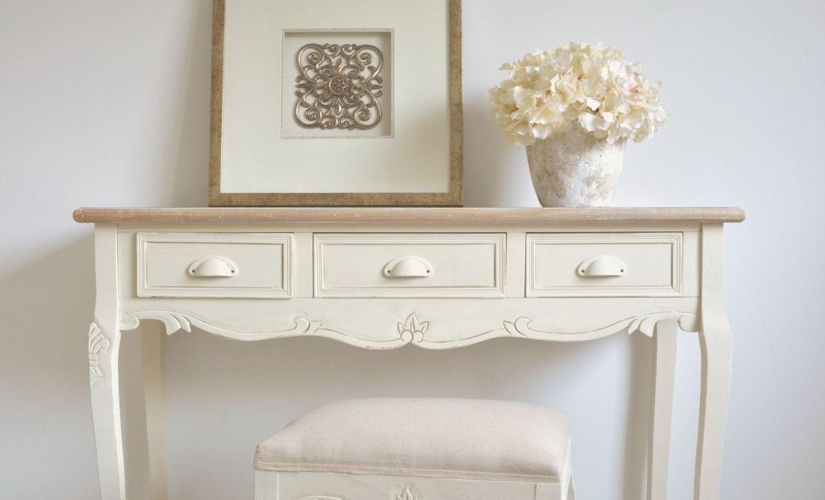 Consola Stil Provence Crem cu Blat Maro Livin Hill
